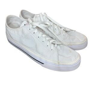 White Nike Court Legacy Canvas Sneakers Size 10.5